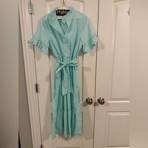 Chic Aqua Maxi Dress